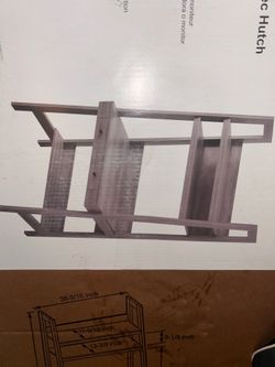 LADDER PC DESK WITH HUTCH