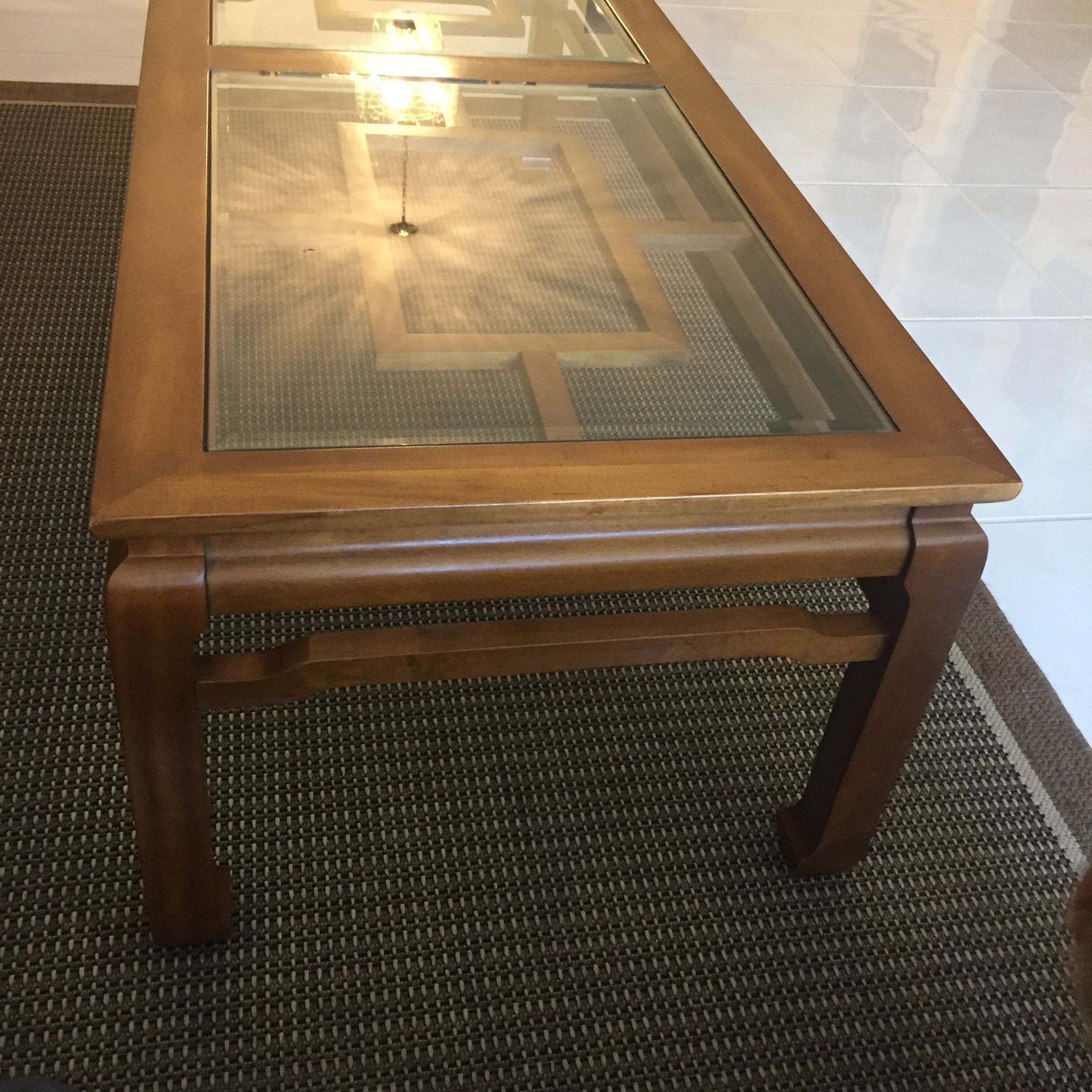 Asian Coffee Table and (2) End Tables