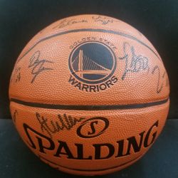 2016-17 Golden State Warriors NBA Champions Team signed basketball 
