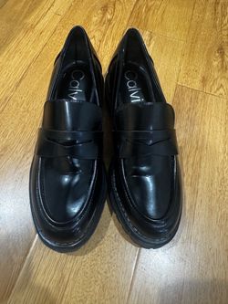 Calvin Klein Black Penny Loafers Women’s Size 7.5