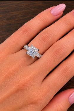 Vintage QVC CZ Engagement Ring 925 SS