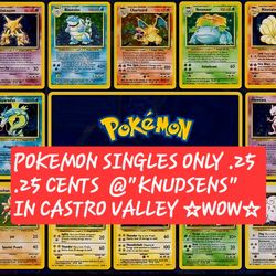 POKEMON ONLY .25 CENTS In CASTRO VALLEY KNUDSENS ICE CREAMERY