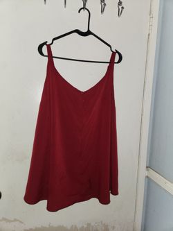 Lane Bryant Plus Size 22 Red Button-Front Camisole Tank Top