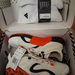 Woman's Size 6.5 Adidas Stella McCartney Training Dropsets W/6 Pair Adidas L Crew Cut Socks
