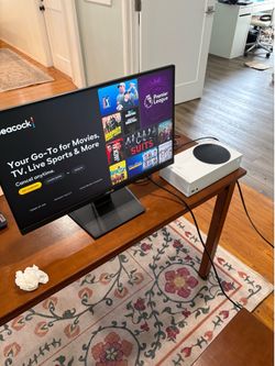 Xbox series S and controller + ASUS monitor