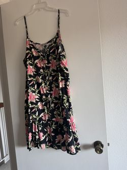 J for Justify Black and Pink Floral Dress