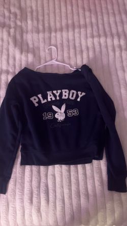off the shoulder play boy sweat shirt size small