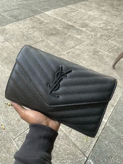 YSL Black Envelope Flap Pouch (Used)