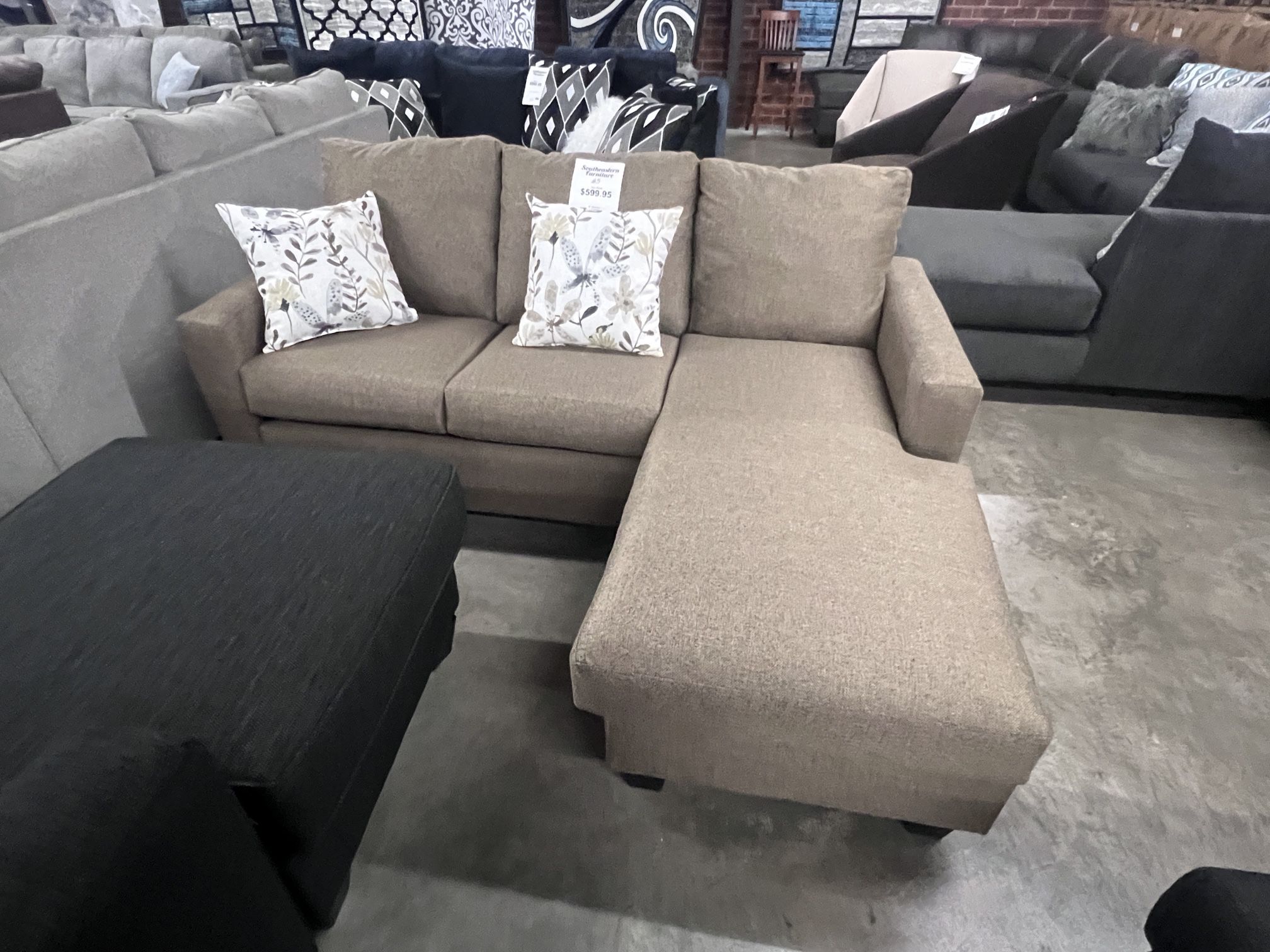 Sofa Chaise! $10.00 Down No Credit Needed Financing!