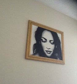 Spray painting of Sade Adu by Dave Howard