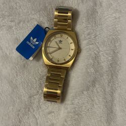 Adidas Men's Originals Style Code One Gold Dial Watch