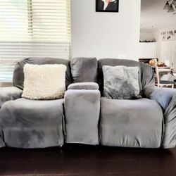 Gray Sofa and Loveseat Set Reclining- Read Full Ad