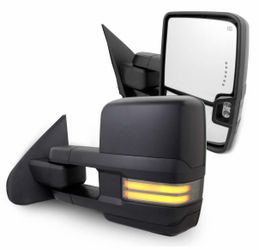Truck Towing Mirrors Pair with LED Turn Signals CHEVY SILVERADO RIGHT