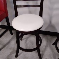 Bar Stool, Counter Height, Swivel, Wooden Frame, Sold Individually 