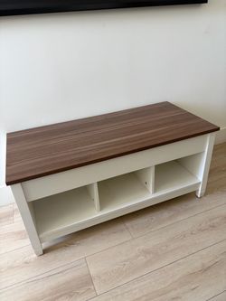 TV Stand with Open Storage Shelves