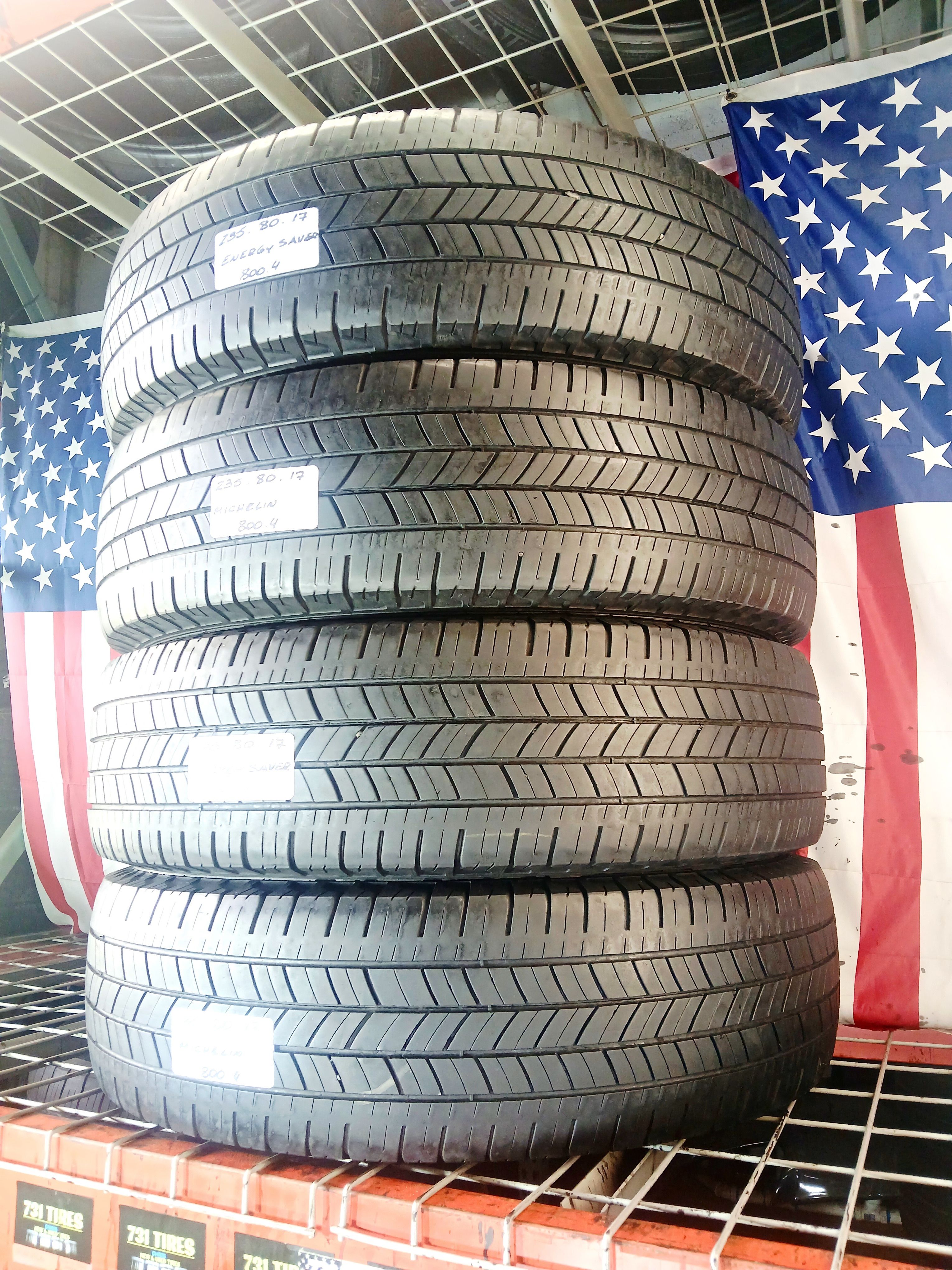 LT235/80R17 MICHELIN PRIMACY ENERGY SAVER 235 80 17 LT USED TIRES TRUCK F30 SIERRA 3500HD RAM3500 DUALLY TRUCK
