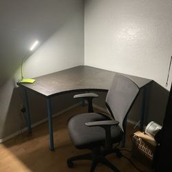 Corner Table And Computer Chair 