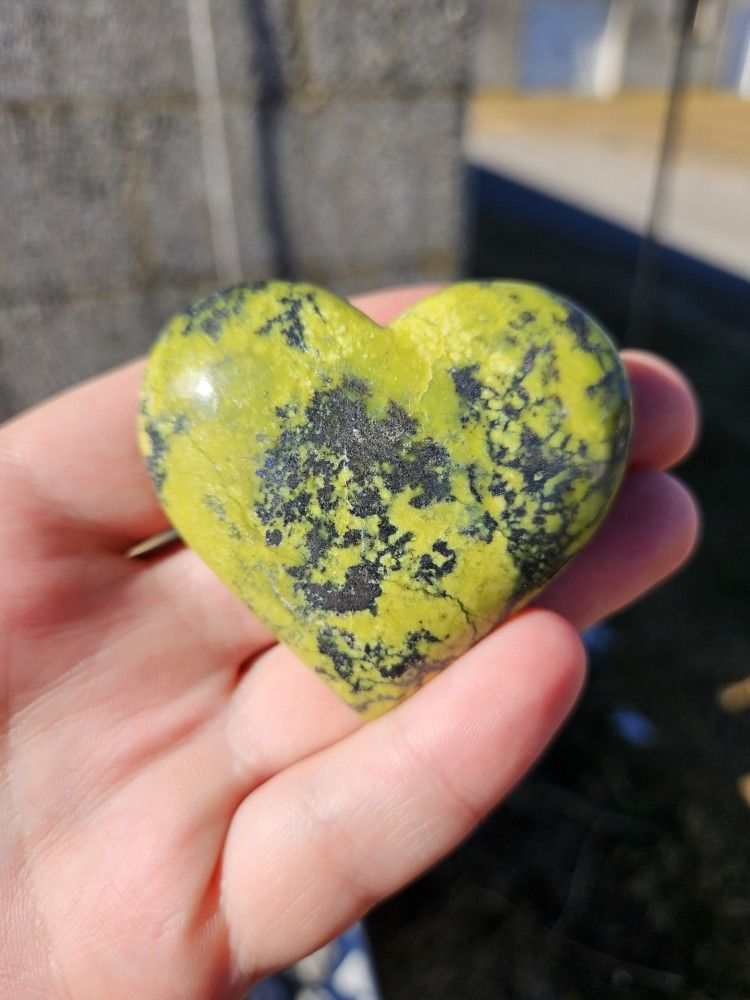 Serpentine Crystal Heart