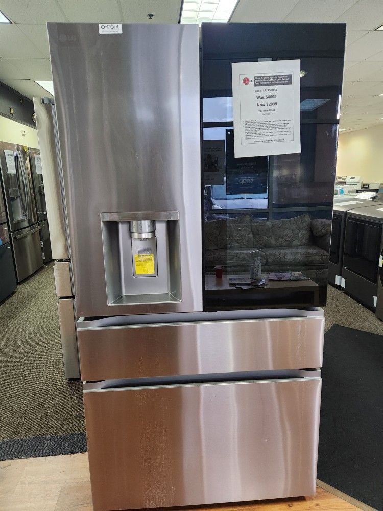 29 cu. ft. Smart MyColor InstaView Standard-Depth MAX 4-Door French Door Refrigerator in Stainless Steel