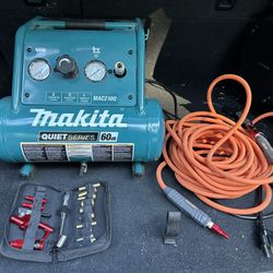 Makita Quiet Series Air Compressor 1 HP 2 Gallon comes w/hose Kit