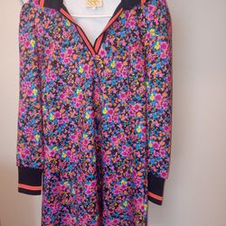 Womens SSYS The Label Black Neon Floral Active Dress Size Small New