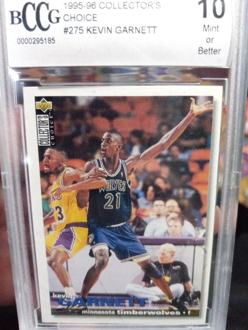 95 Kevin Garnett Rookie Card Graded PERFECT 10