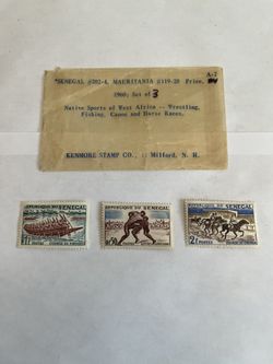 Vintage Senegal Mint Postage Stamps 