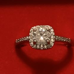 Womans Cocktail Promise Fancy Ring 925 Size 7