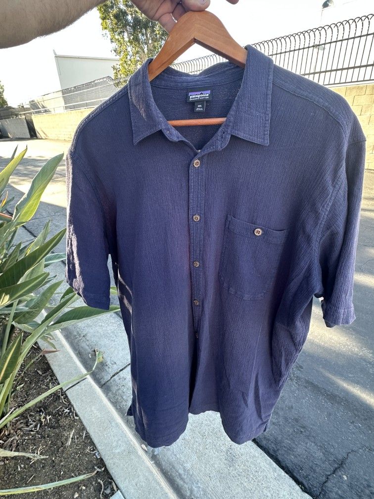 Patagonia Men's XXL Knit Organic Cotton Polo Blue