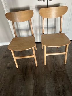 All wood set of chairs