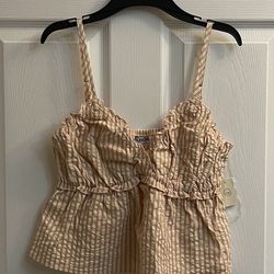 Brand New Peach & Green Stripe Cami Size L Juniors 
