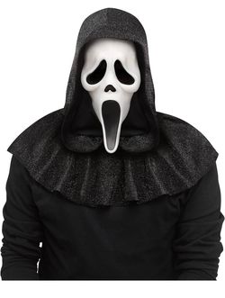 NEW!! Ghost Face Scream Halloween Mask with Hood