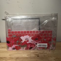 NEW MacBook Pro 13 inch Cute Flower Cover With Red Keyboard Cover