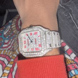 White Gold Iced Out Watch