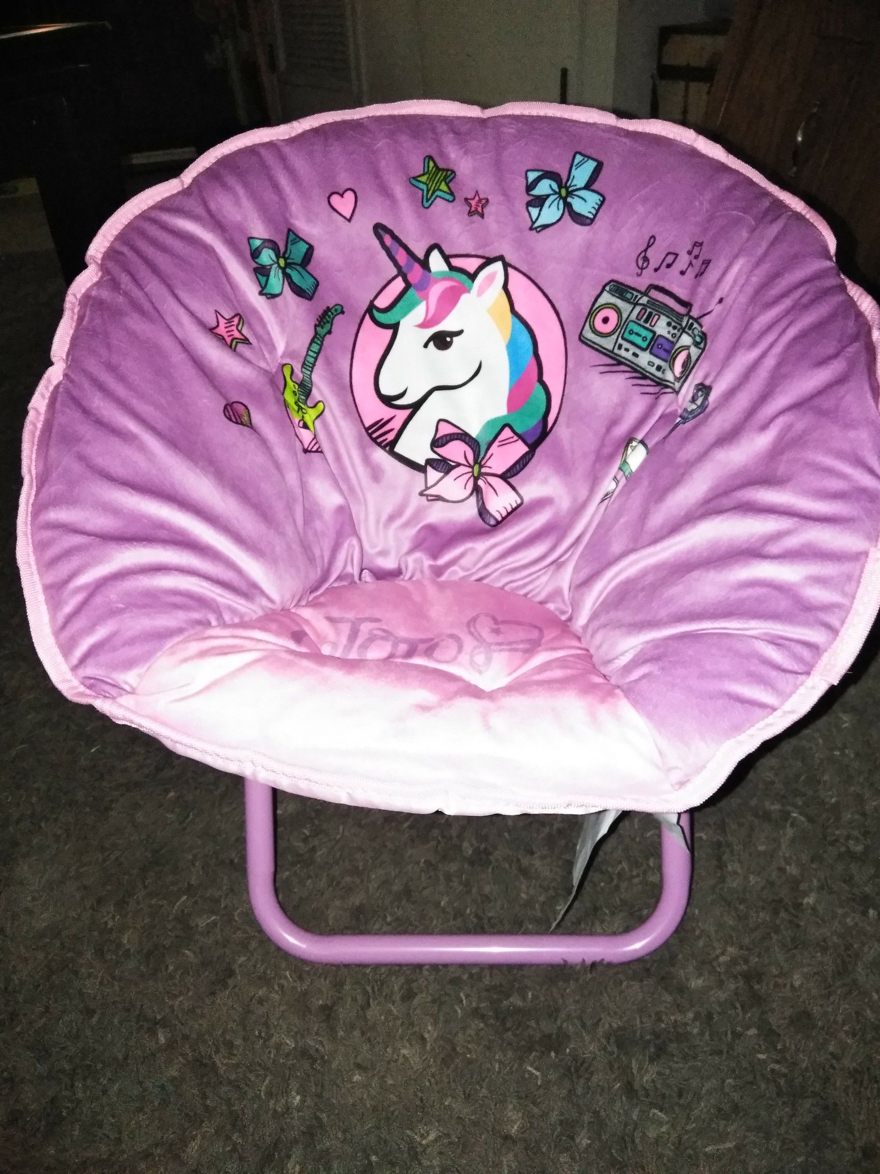 New jojo siwa toddler sized saucer chair