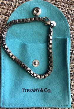 Sterling silver Venetian box link bracelet