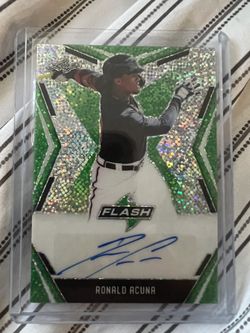 2020 Leaf Flash Ronald Acuna Green Auto #/25