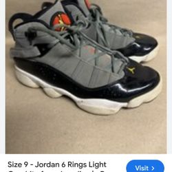 Nike Jordan 6 Rings White & Black University Red Men's Size 13