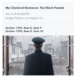 My Chemical Romance July 26 