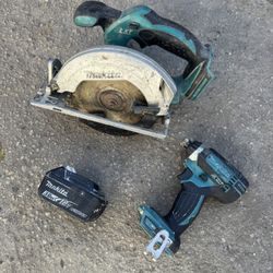 Makita Drill / Battery / Saw Power tool Set 