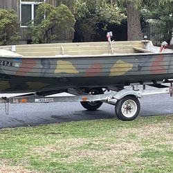 16 Ft Aluminum Boat With Trailer