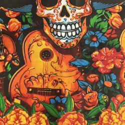 Fabric Dia De Los Muertos / Day Of The Dead Halloween