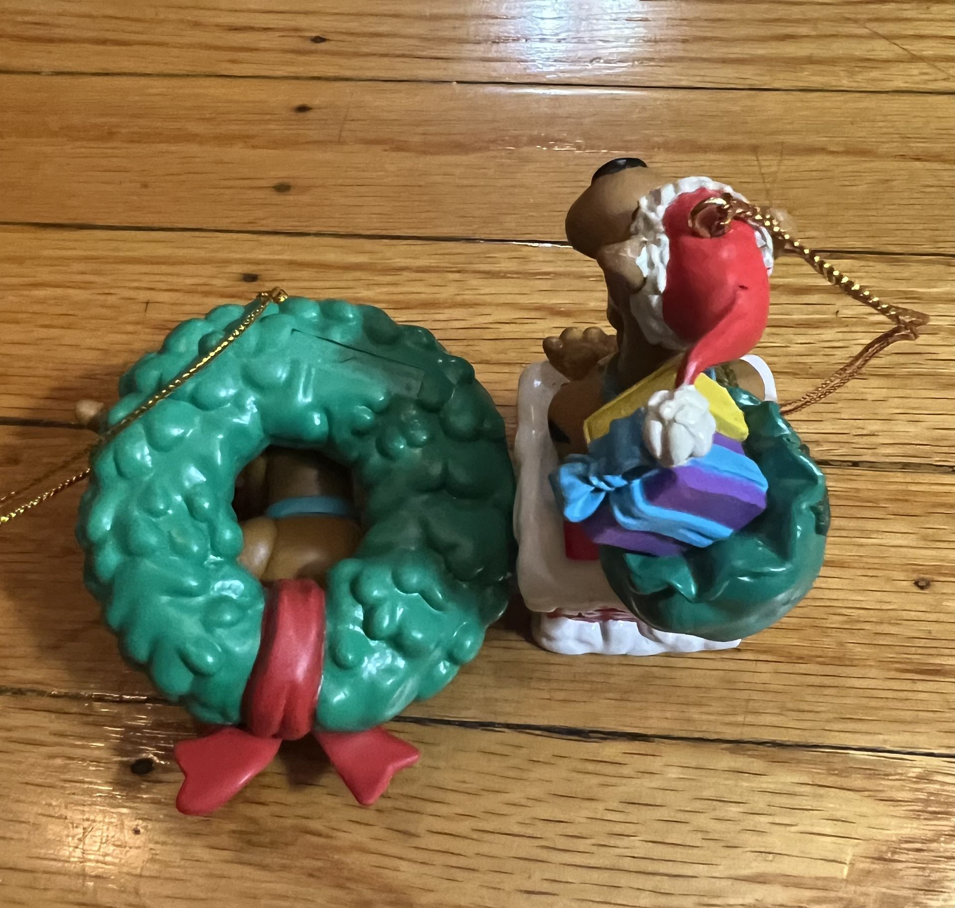 Scooby Doo Christmas Ornament Chimney Santa 1998 Set of 2 for Sale in