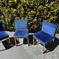 Navy Velvet Chairs 