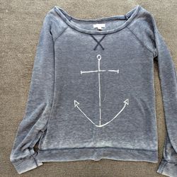 dELIA*'s Distressed Vintage Anchor Sweatshirt Size L 