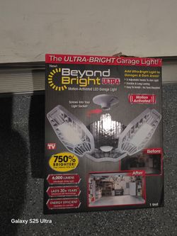 Beyond Bright Garage Light Ultra Bright LED, Motion Activated, Beam Angle 270º