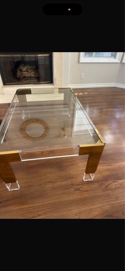 Glass top coffee table