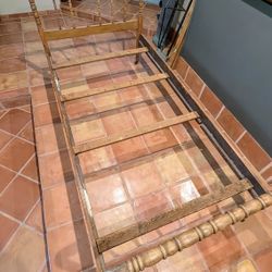 Antique Oak Single Bed Frame