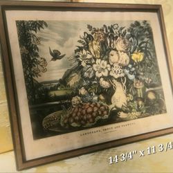 Vintage Currier & Ives Lithograph Print 