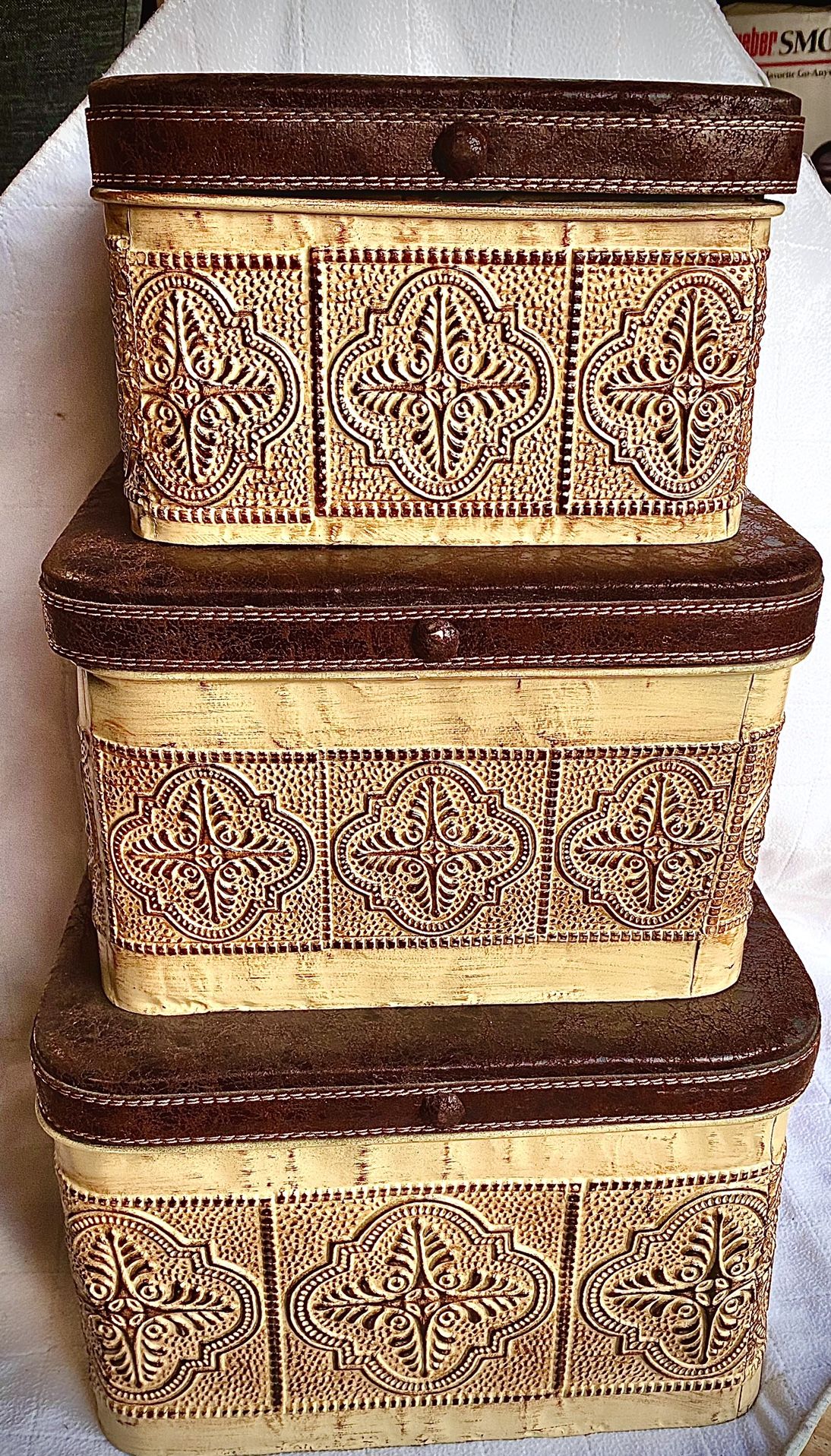 Beautiful Ornate Stackable Boxes